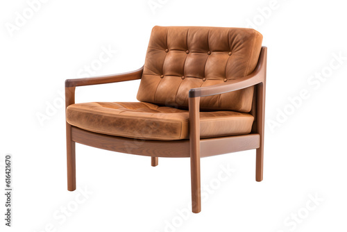 Ai genarated Scandinavian leather chair 