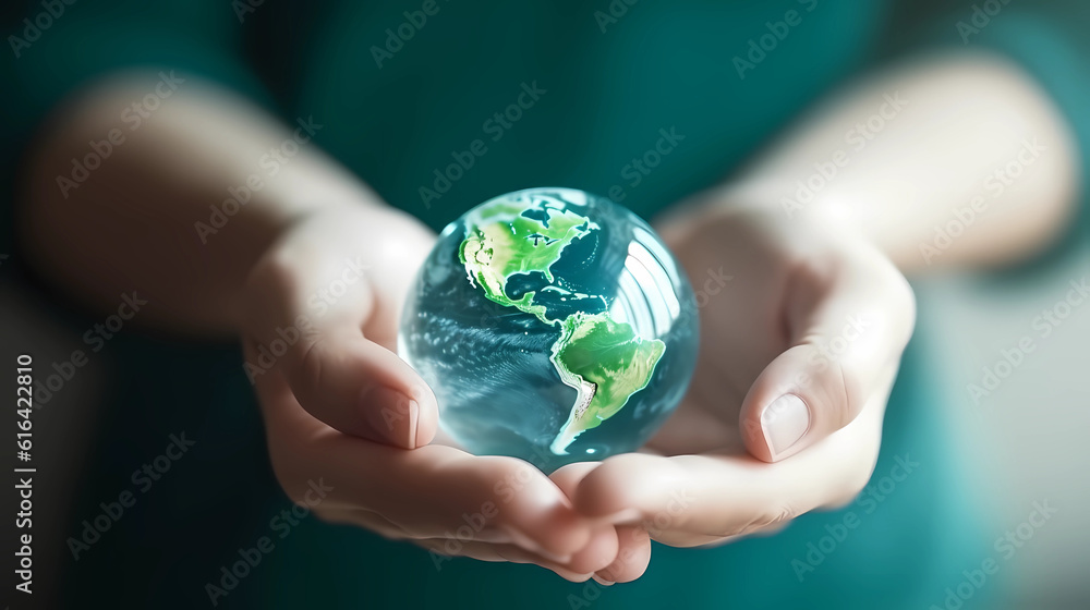 Earth day illustration. Earth in Our Hands, Preserving the Planet for Future Generations. Earth day illustration. Earth in Our Hands, Preserving the Planet for Future Generations.