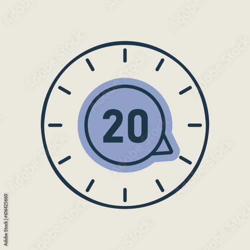 Timer vector icon. Kitchen appliance