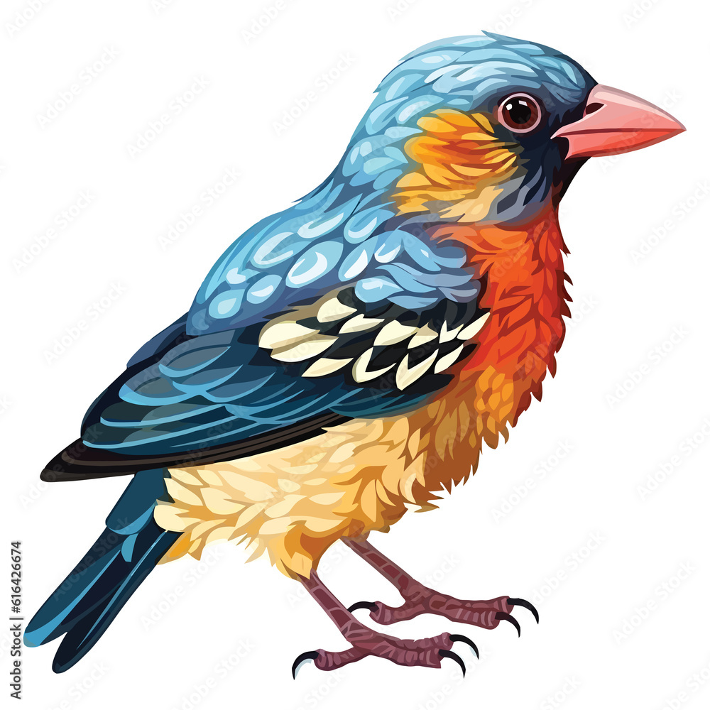 Fototapeta premium Expressive and Playful: 2D Art Depicting the Adorable Barbet