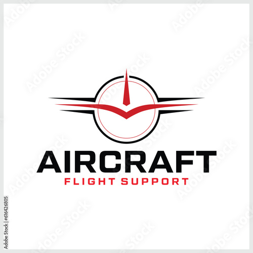 aviation logo vector creative design template