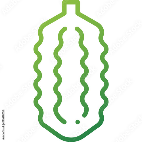bitter gourd gradient line icon