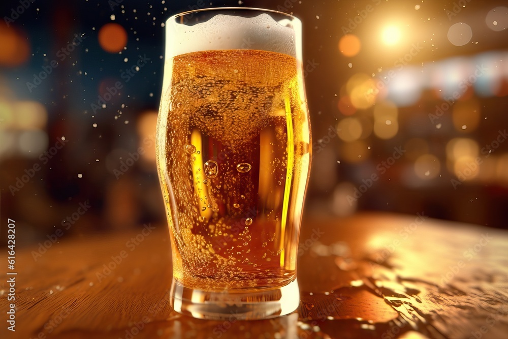 Close up beer, refreshing concept Close up beer, refreshing concept