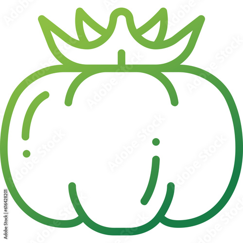 tomato gradient line icon