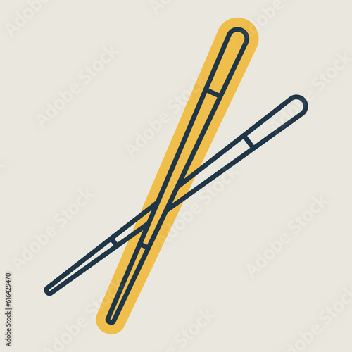 Chinese chopsticks, chop sticks vector icon