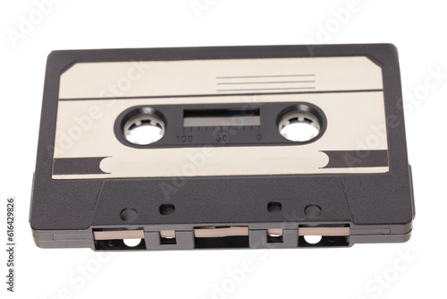 Audio cassette tape isolated on white background