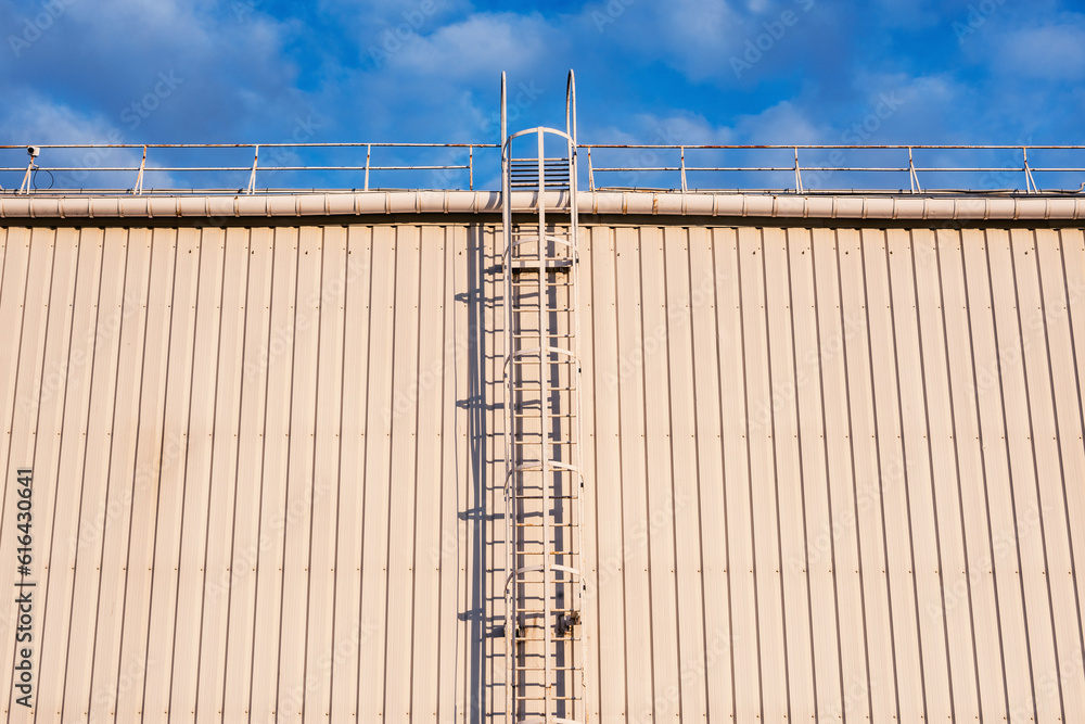 Fototapeta premium Stairway to the roof of the store.