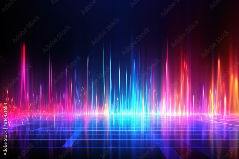 abstract futuristic background with pink blue glowing neon moving high speed wave lines and bokeh lights. Data transfer concept Fantastic wallpaper, Ai Generative abstract futuristic background with pink blue glowing neon moving high speed wave lines and bokeh lights. Data transfer concept Fantastic wallpaper, Ai Generative