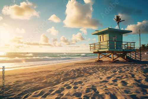 Lonely Miami Beach still on a sunny day © StellarPix Studios