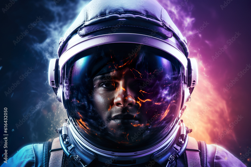 Astronaut in the cosmos fantasy abstract 3d art 6