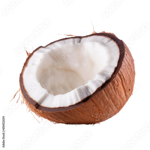 coconut isolated on transparent background cutout