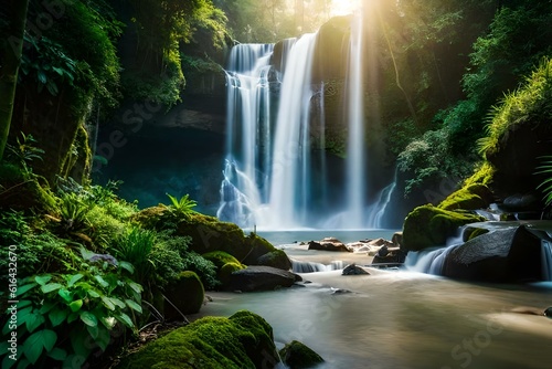 waterfall in the jungle