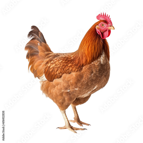 rooster isolated on transparent background cutout