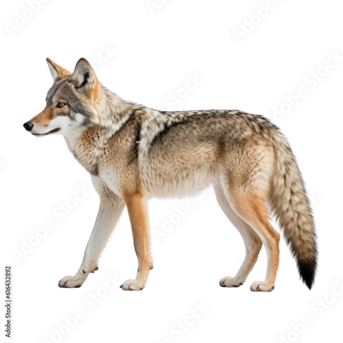 Obraz na plátne wolf isolated on transparent background cutout