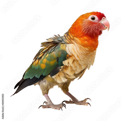 red and yellow macaw isolated on transparent background cutout