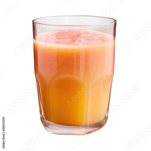 glass of juice isolated on transparent background cutout