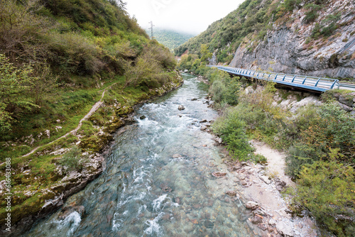 Cares River next to Niserias, Peñamellera Alta, Asturias, Spain photo