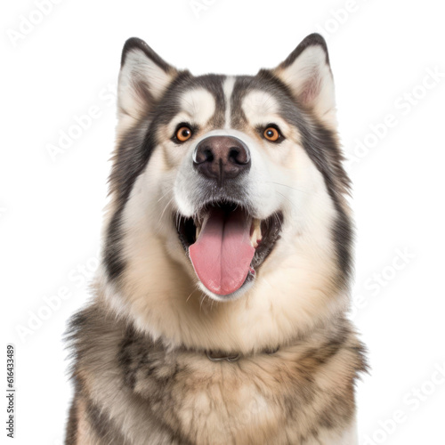 siberian husky puppy isolated on transparent background cutout photo