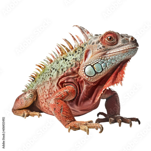 iguana isolated on transparent background cutout