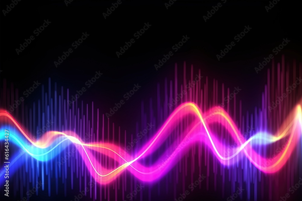 abstract futuristic background with pink blue glowing neon moving high speed wave lines and bokeh lights. Data transfer concept Fantastic wallpaper, Ai Generative abstract futuristic background with pink blue glowing neon moving high speed wave lines and bokeh lights. Data transfer concept Fantastic wallpaper, Ai Generative