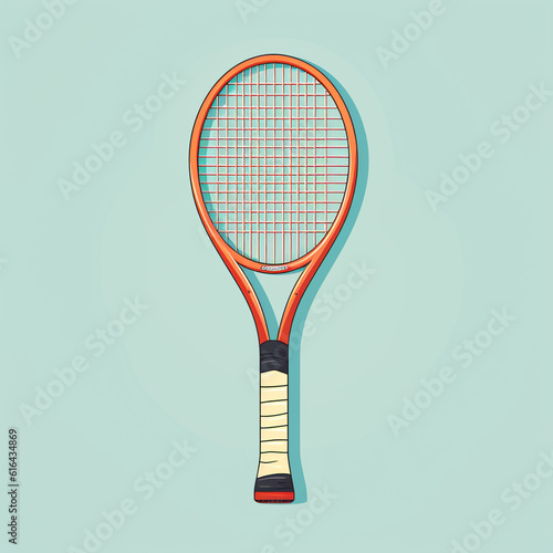 illustration of a retro style tennis racket