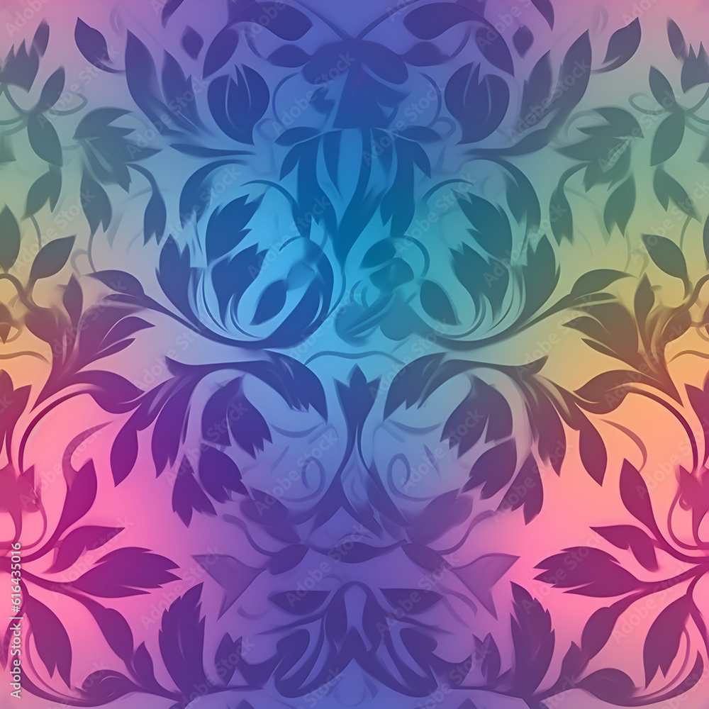Floral pattern. Seamless pattern with decorative flowers and plants. AI generated Floral pattern. Seamless pattern with decorative flowers and plants. AI generated