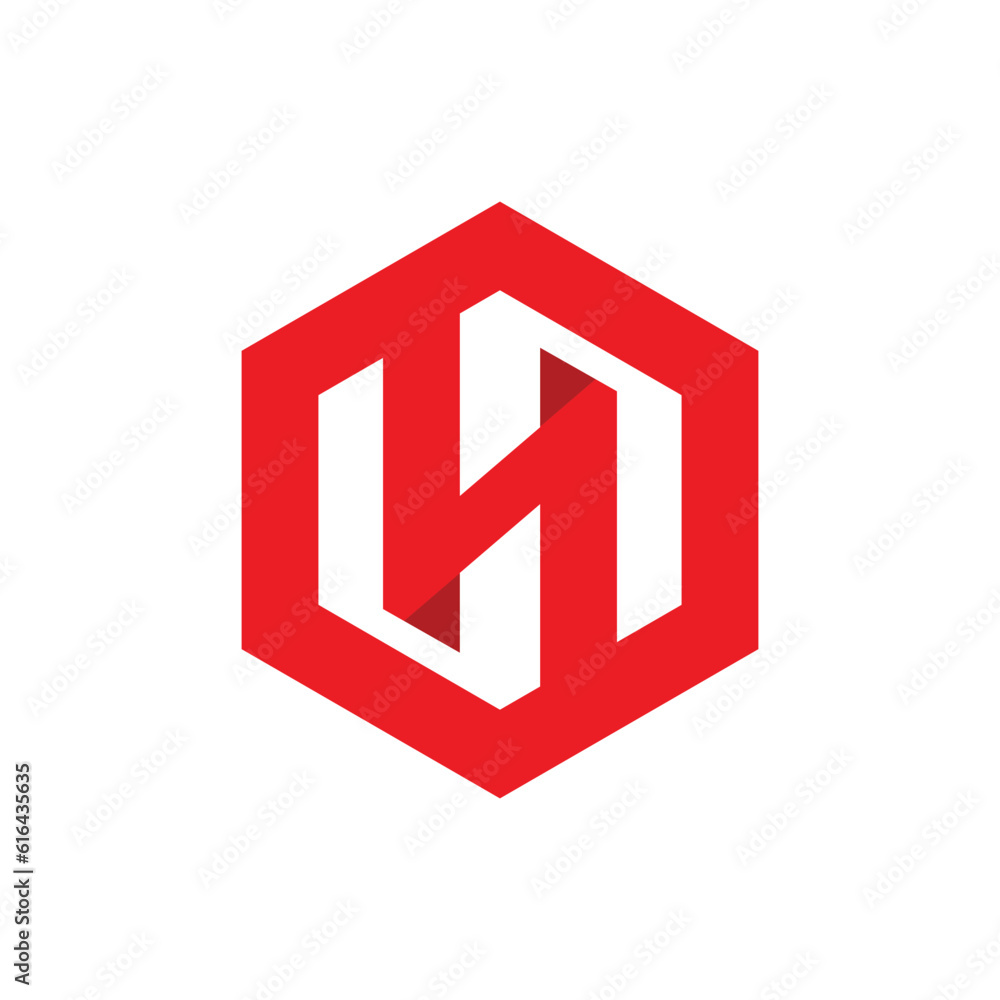Letter N logo icon design template element with hexagonal style Letter N logo icon design template element with hexagonal style