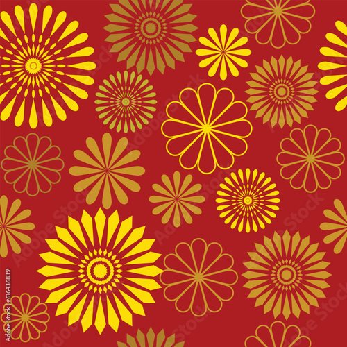 Seamless background with floral pattern for background design and print.