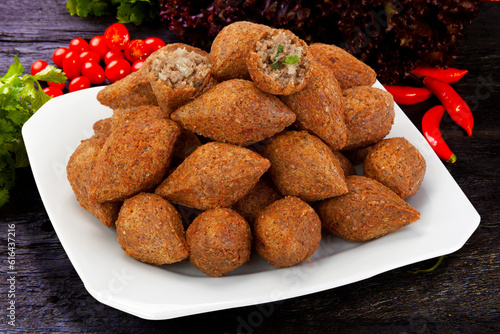 Fried kebab, traditional Arab cuisine photo