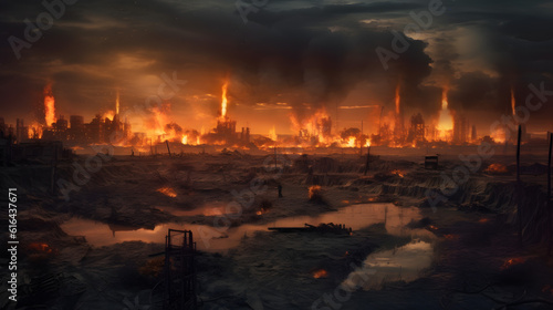 Post-apocalyptic war zone