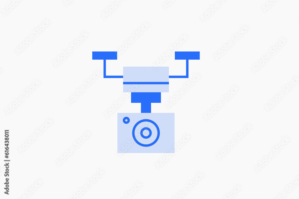 Geometric drone illustration in flat style design. Vector illustration and icon. Geometric drone illustration in flat style design. Vector illustration and icon.