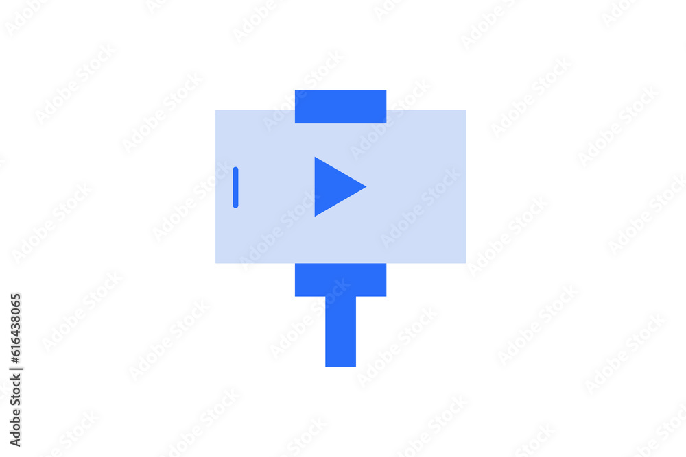 Isolated Geometric selfie stick illustration in flat style design. Vector illustration and icon. Isolated Geometric selfie stick illustration in flat style design. Vector illustration and icon.