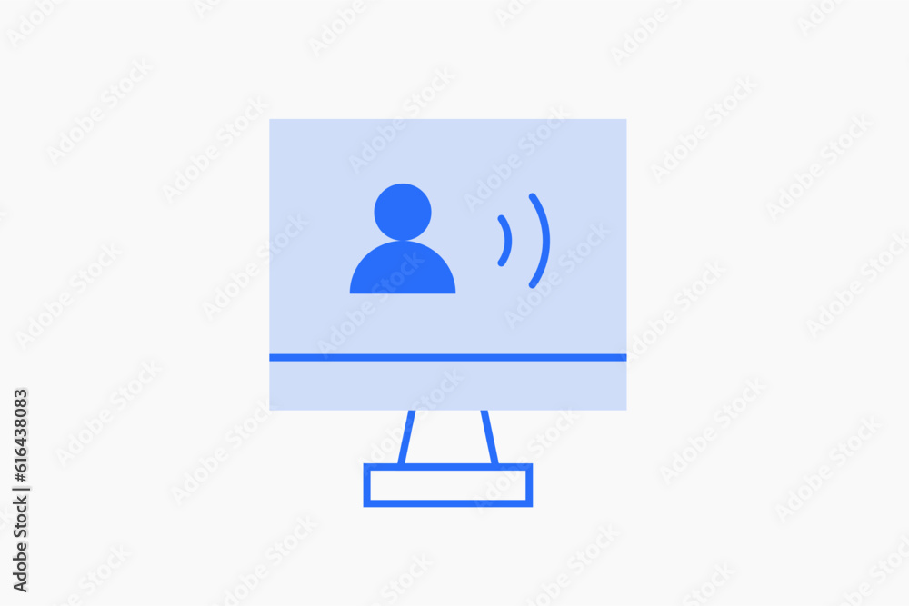 Geometric streaming illustration in flat style design. Vector illustration and icon. Geometric streaming illustration in flat style design. Vector illustration and icon.