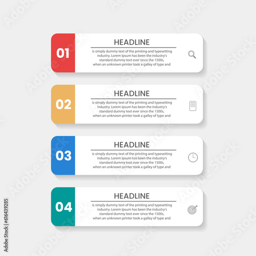 vector Business Infographic design template , Process timeline chart , number options	
