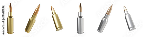 Fotografia ammunition 3d render set , bullet for soldier 3d element