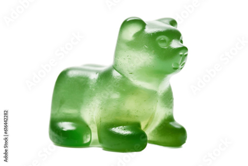 Gummy Bear Isolated on a Transparent Background. AI photo