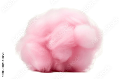Pink Cotton Candy Isolated on a Transparent Background. AI photo