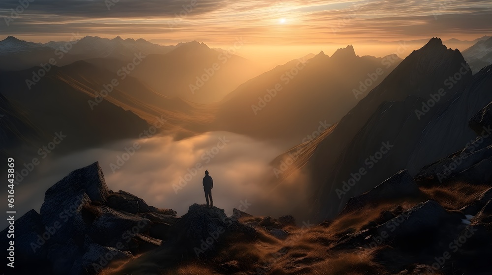 Nature Photography of Beautiful Mountscape. Created with Generative AI Technology