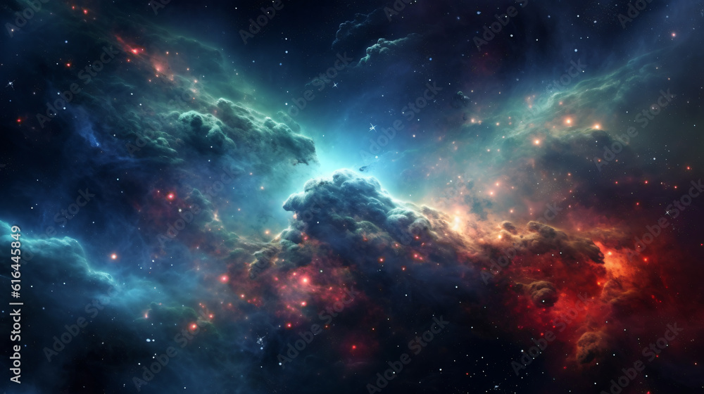 Obraz premium the universe consisting of stars in a dark space
