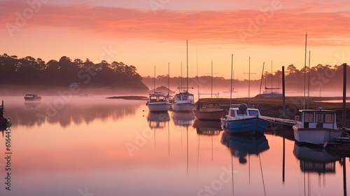 boats at sunset © Muhammad