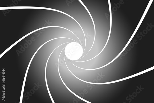 James rifled gun barrel grooves. Horizontal background, vector pattern, rifled channels.