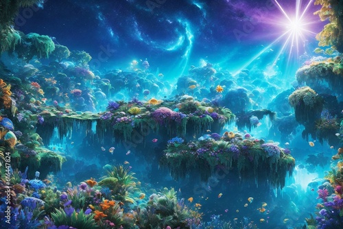 abstract psychedelic fantasy environment