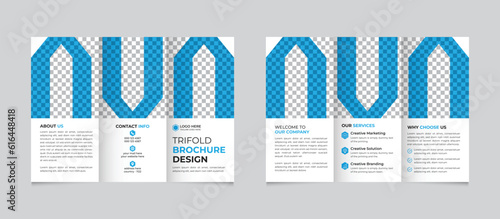 Professional corporate modern business trifold brochure design template