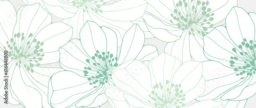 Floral background with green flowers. Abstract background for decor, wallpapers, covers, postcards, business cards and presentations. Background for text or photo.