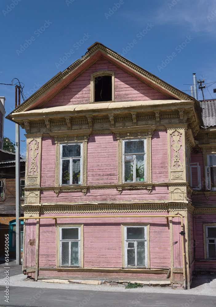 wooden residential building of the early 20th century, Nizhny Novgorod, Russia