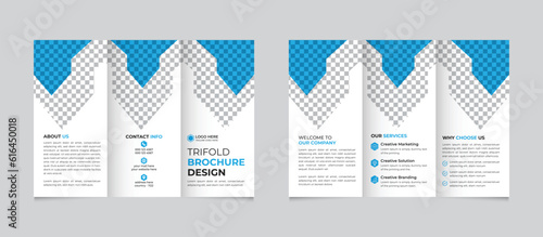Professional corporate modern business trifold brochure design template