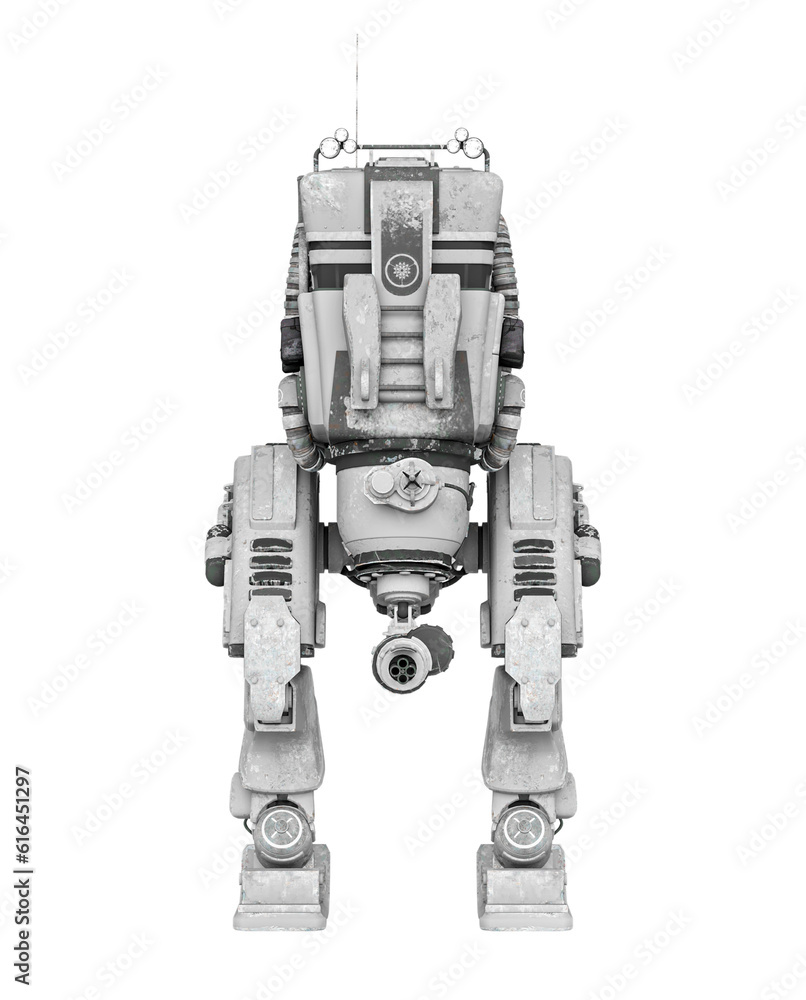 scout machine is standing up on front view scout machine is standing up on front view