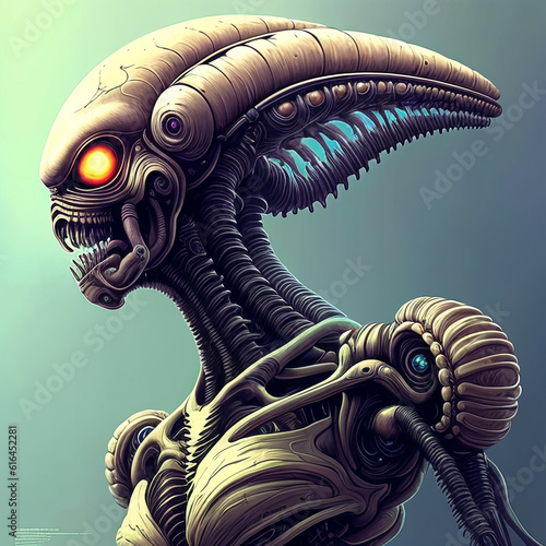 Biomechanical Alien creatur...