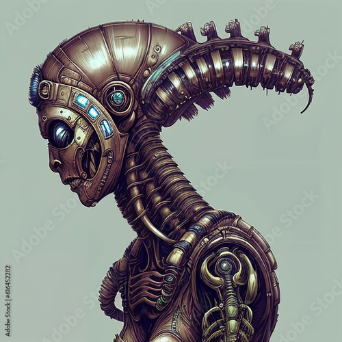 Biomechanical Alien creatur...