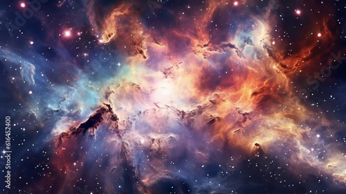 Space nebula and galaxies. Background of an abstract galaxy